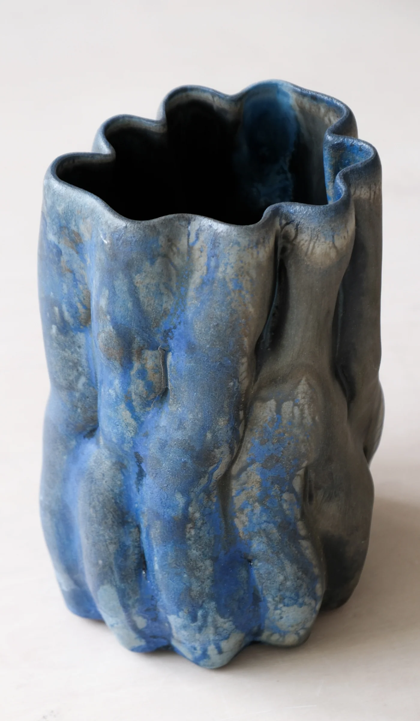Clair Catillaz Bright Blue Ash Pinch Vessel - Image 11