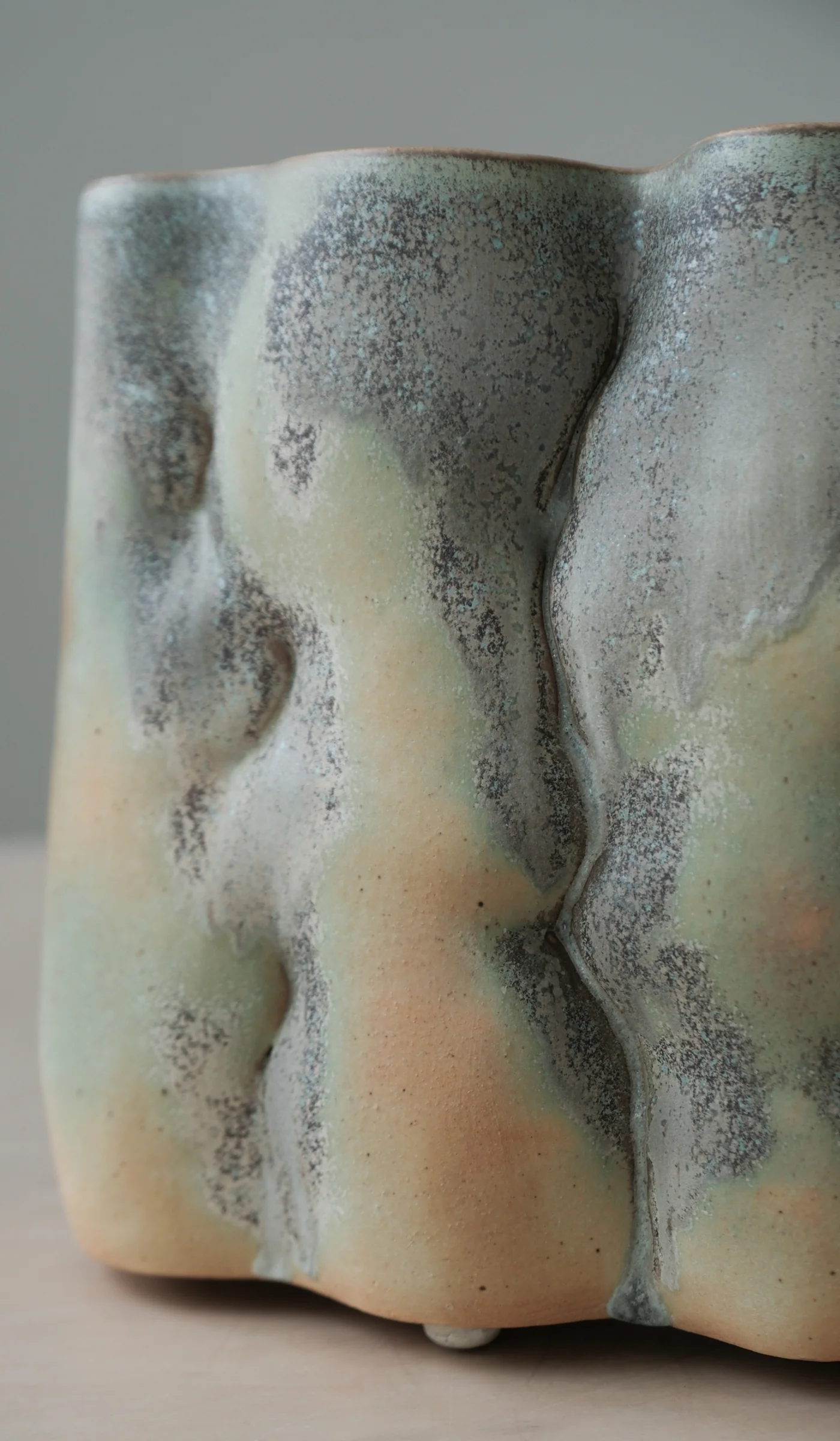 Clair Catillaz Long Matte Crystal Pinch Vessel - Image 3