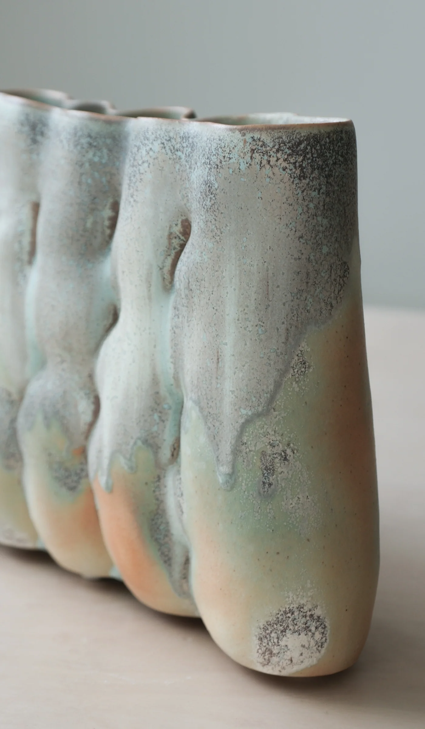 Clair Catillaz Long Matte Crystal Pinch Vessel - Image 6