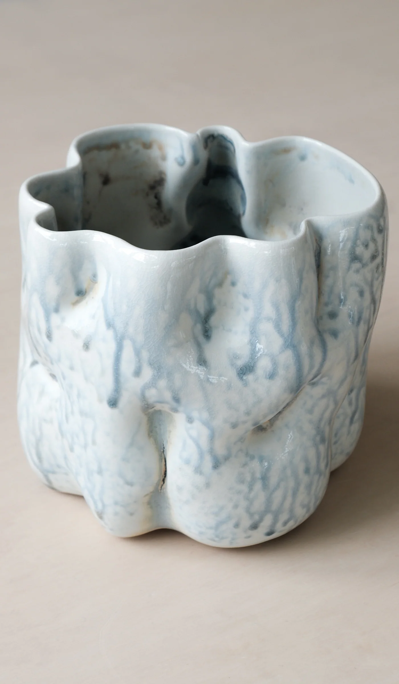 Clair Catillaz Short Blue Ash Drip Vessel - Image 13