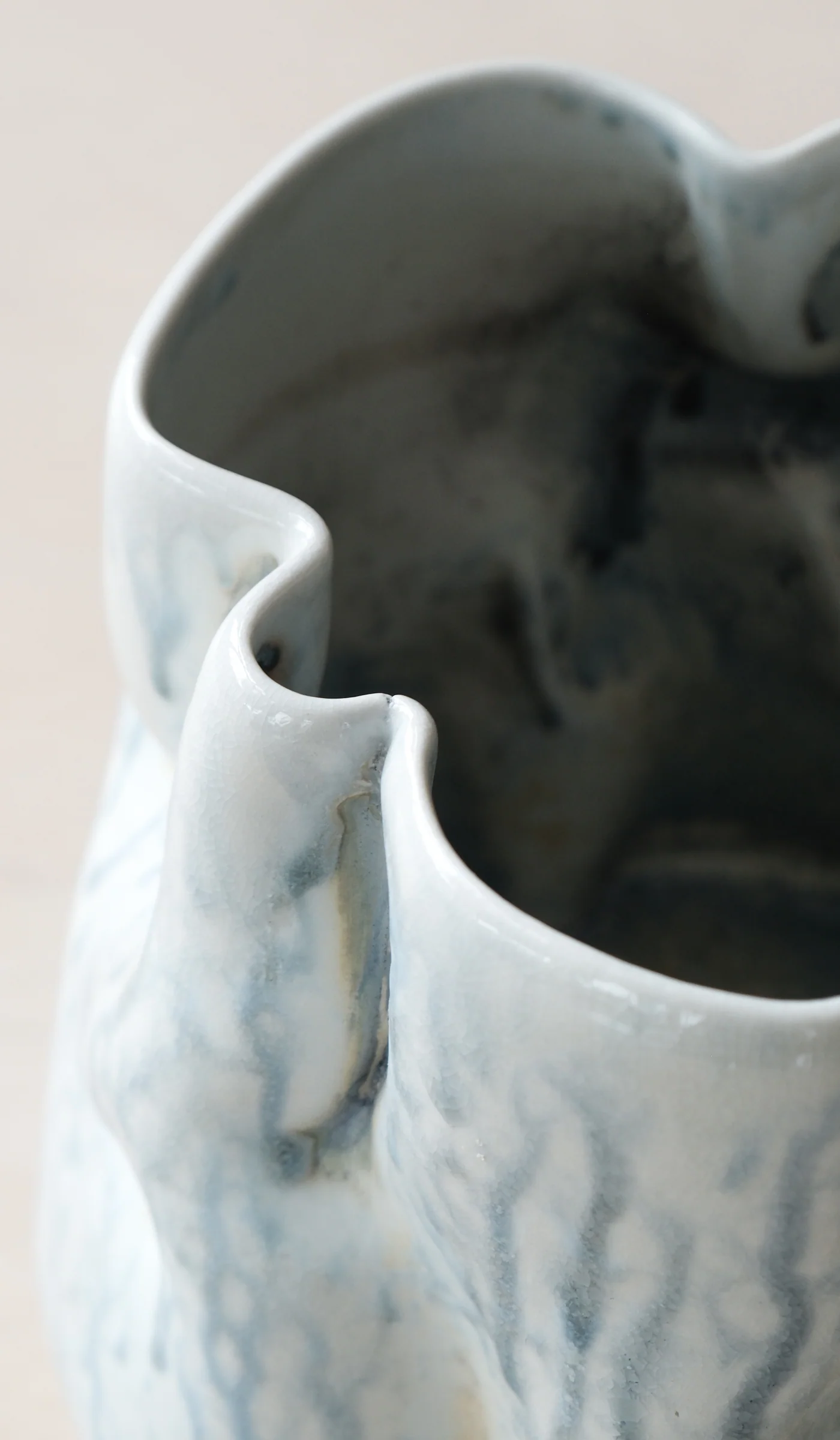 Clair Catillaz Short Blue Ash Drip Vessel - Image 5