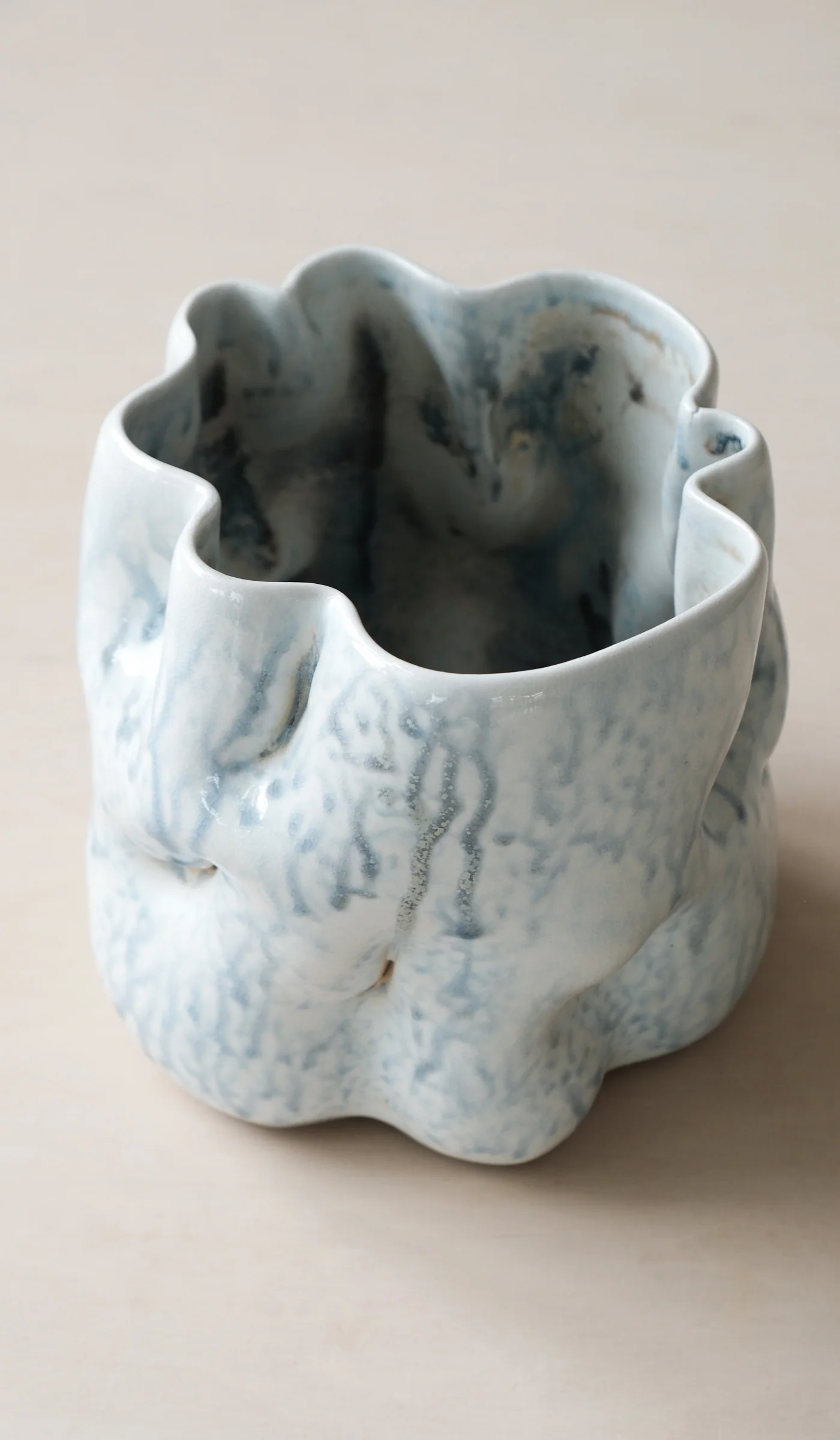 Clair Catillaz Short Blue Ash Drip Vessel - Image 6