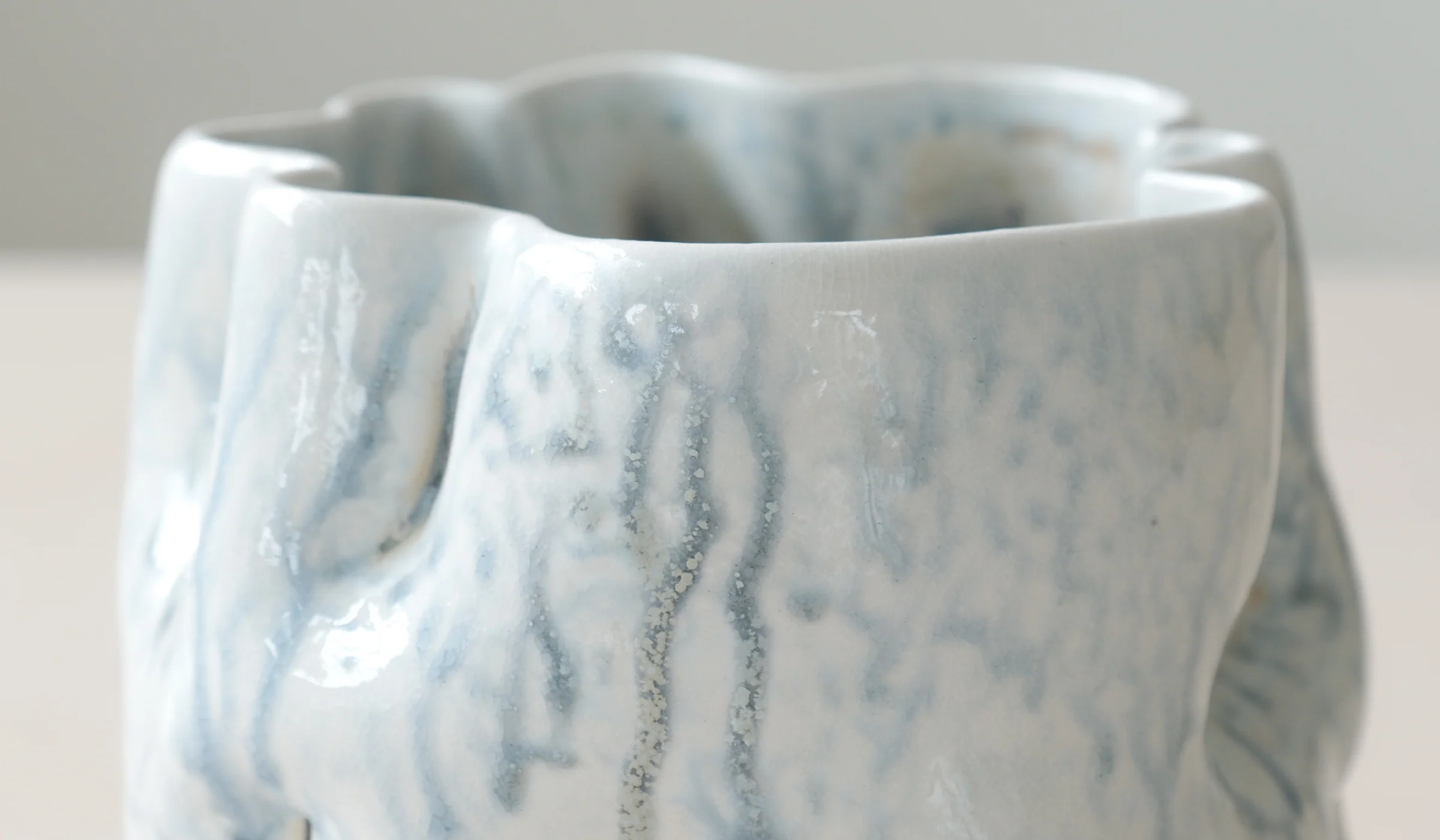 Clair Catillaz Short Blue Ash Drip Vessel - Image 7