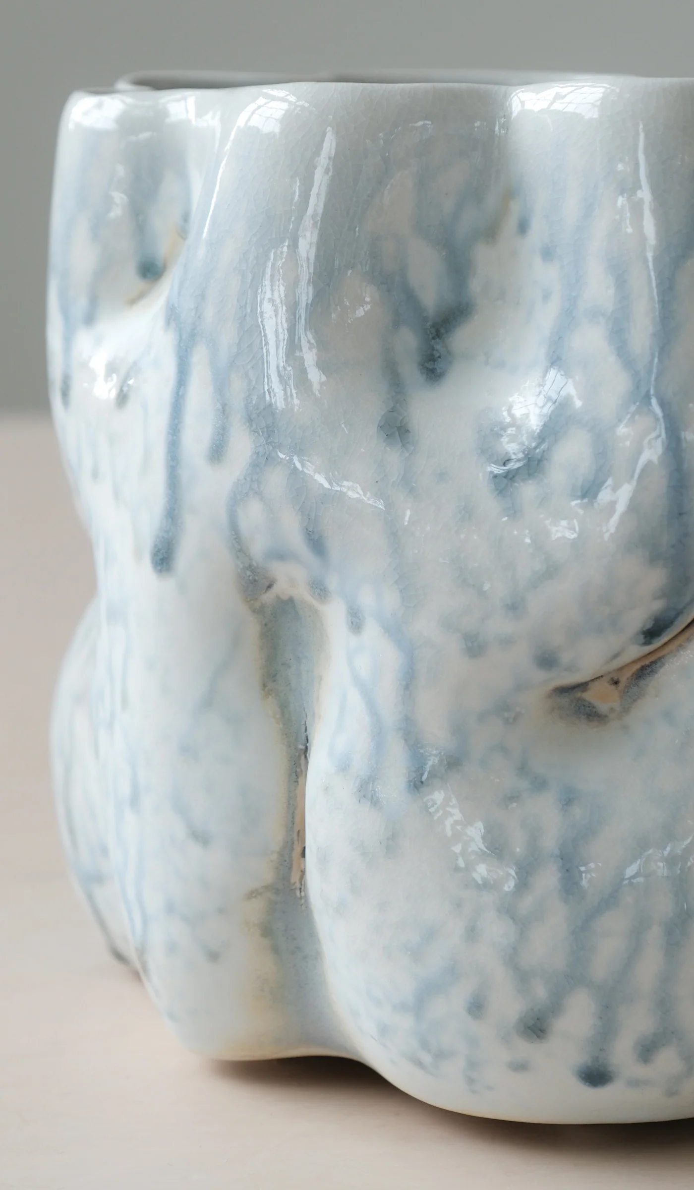 Clair Catillaz Short Blue Ash Drip Vessel - Image 9