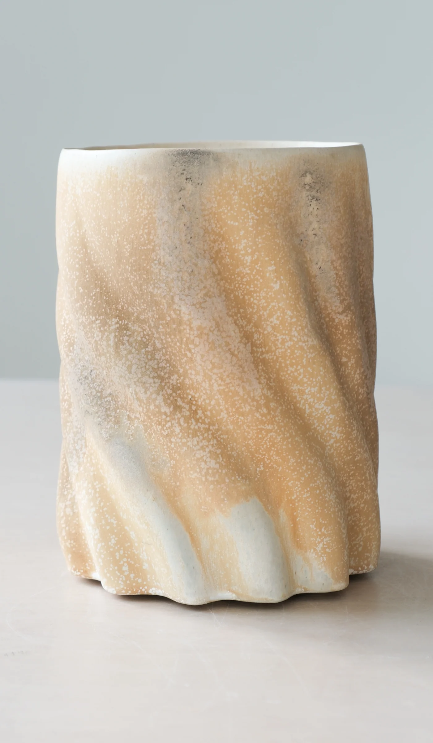 Clair Catillaz Strong Yellow Twist Vessel
