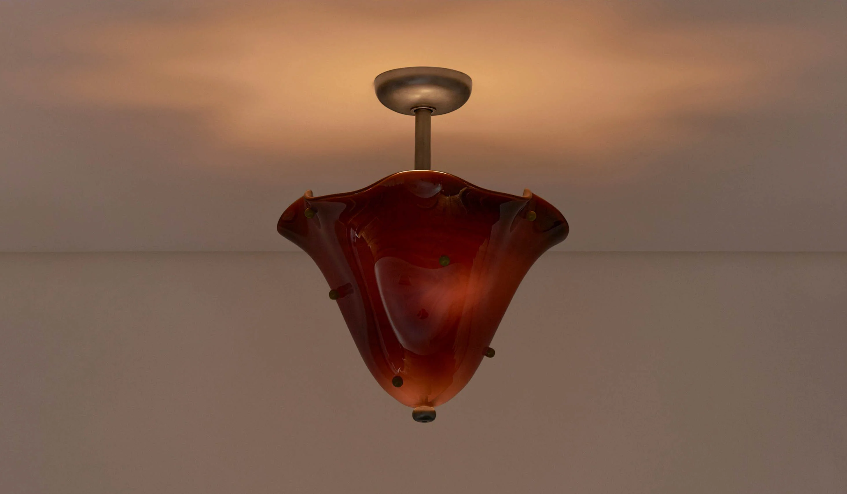 In Common With Blown Glass Fazzo Flush Mount with Dots - Image 114