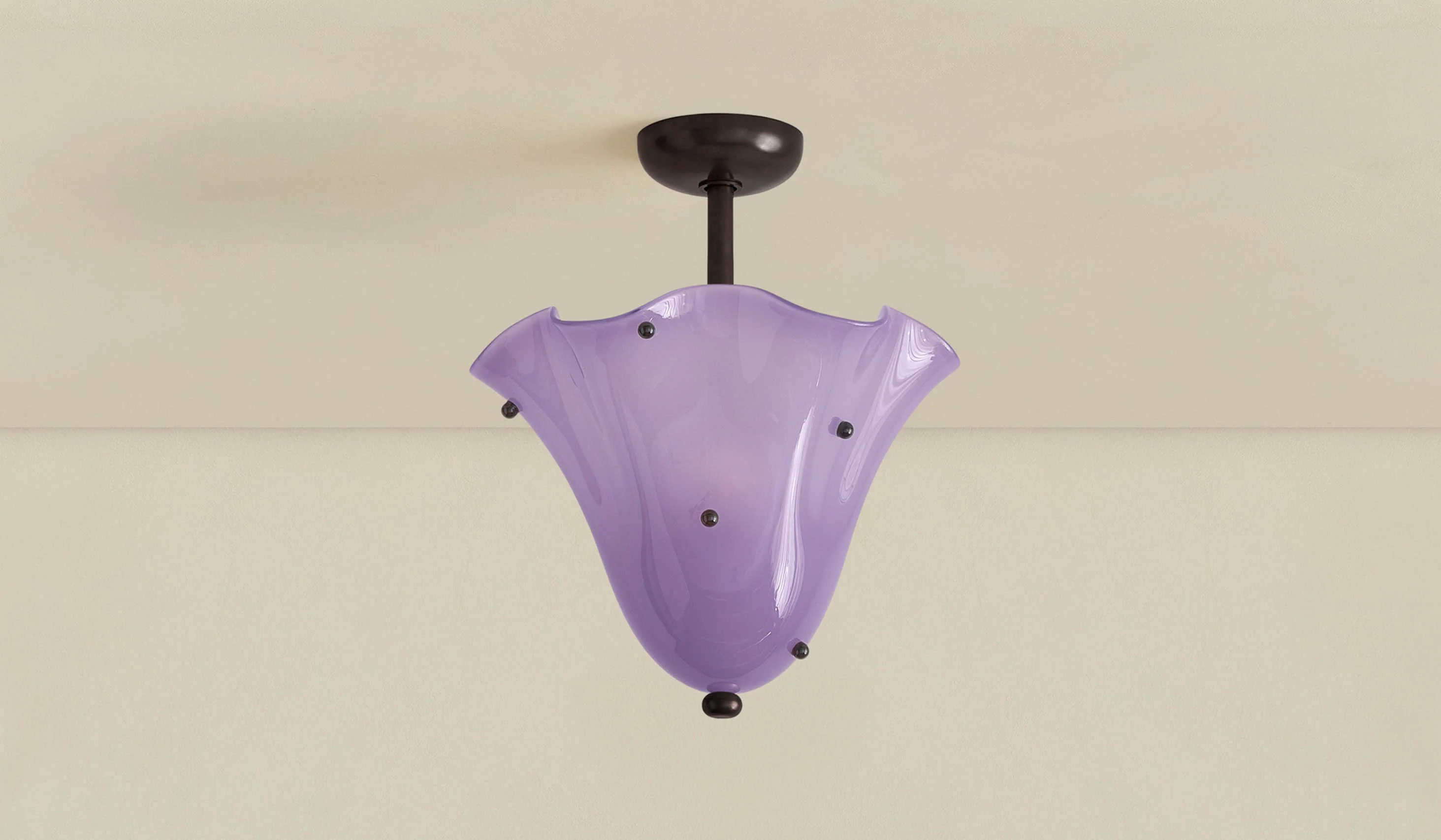 In Common With Blown Glass Fazzo Flush Mount with Dots - Image 117