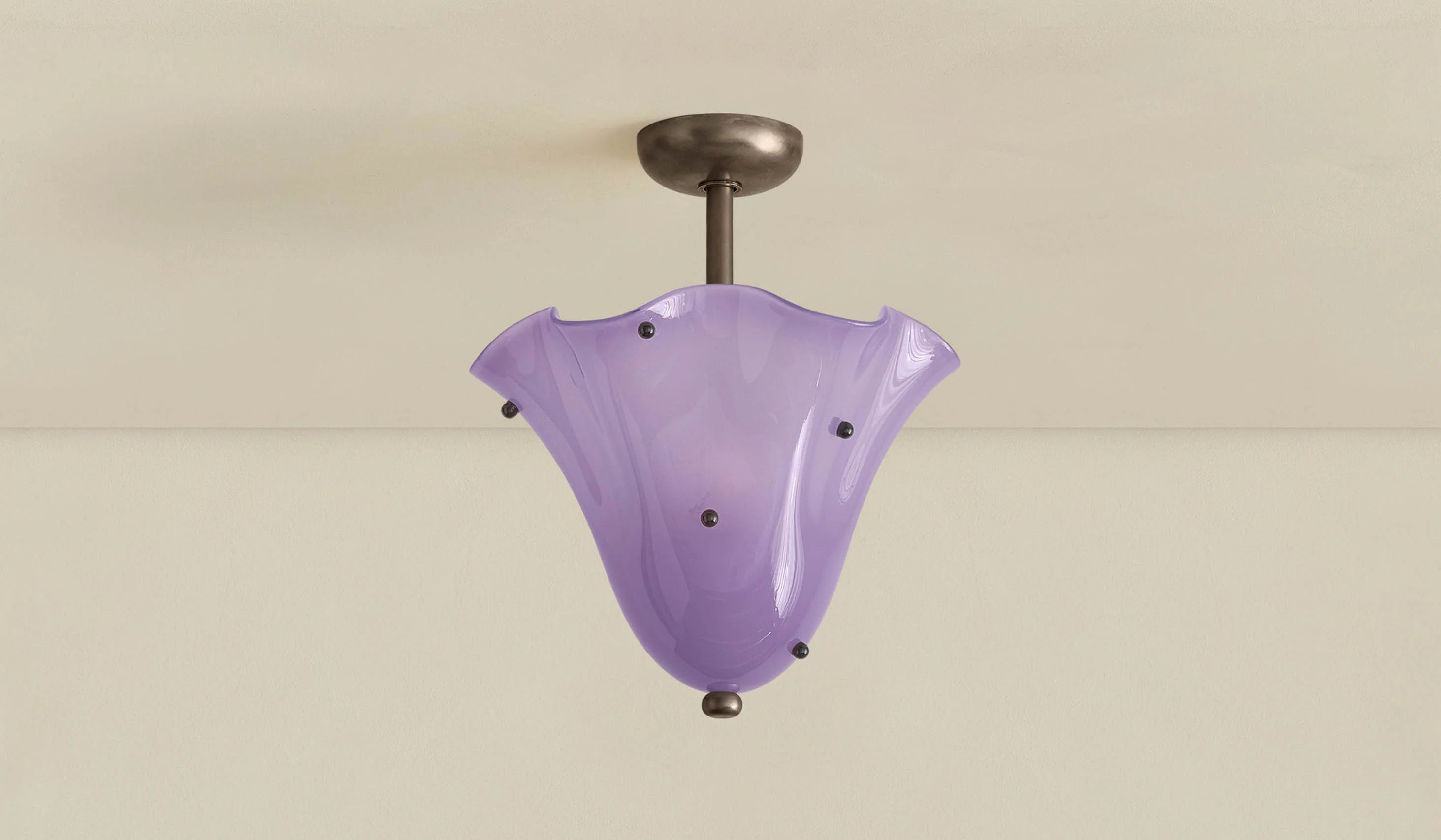 In Common With Blown Glass Fazzo Flush Mount with Dots - Image 125