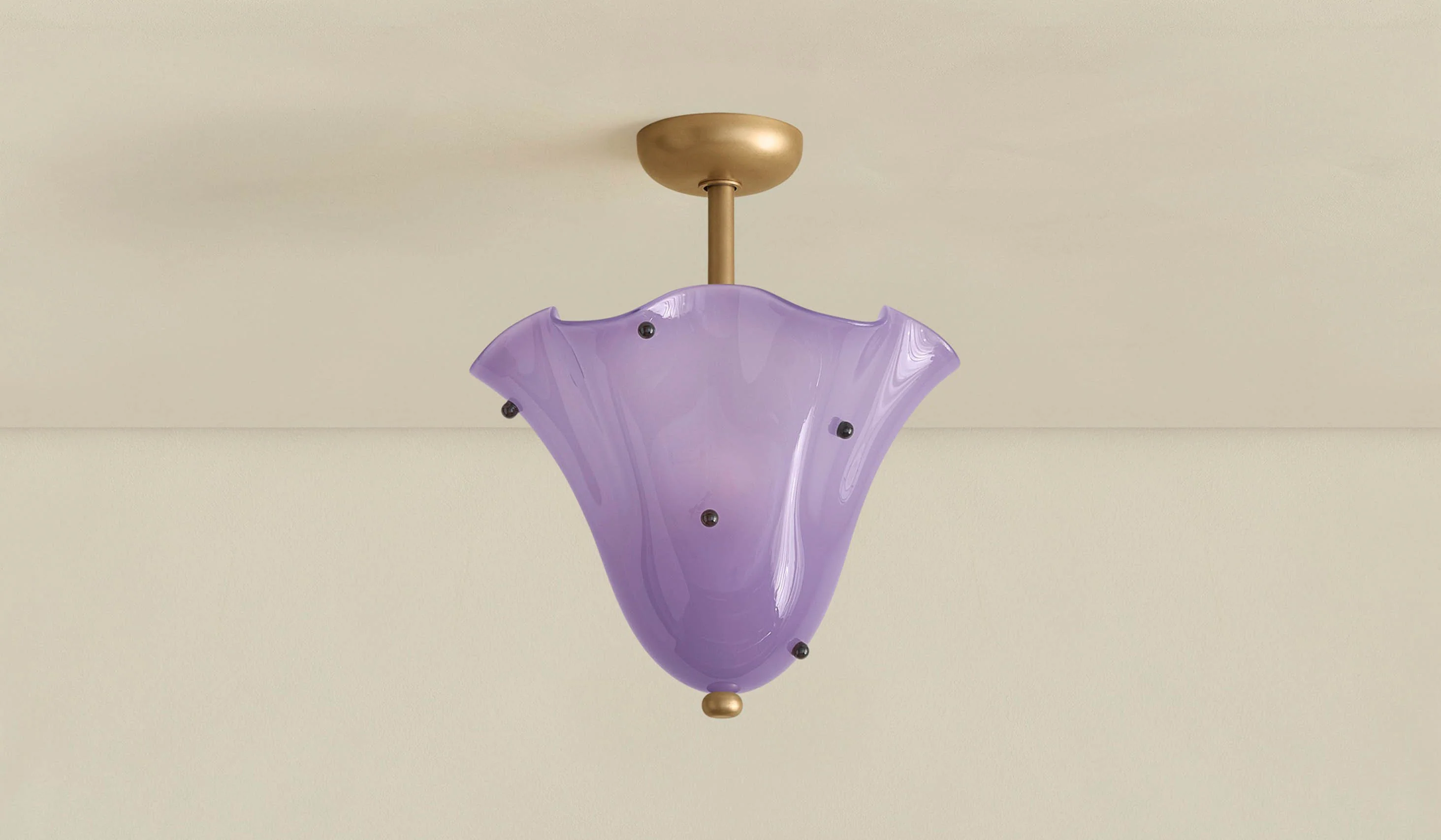 In Common With Blown Glass Fazzo Flush Mount with Dots - Image 150