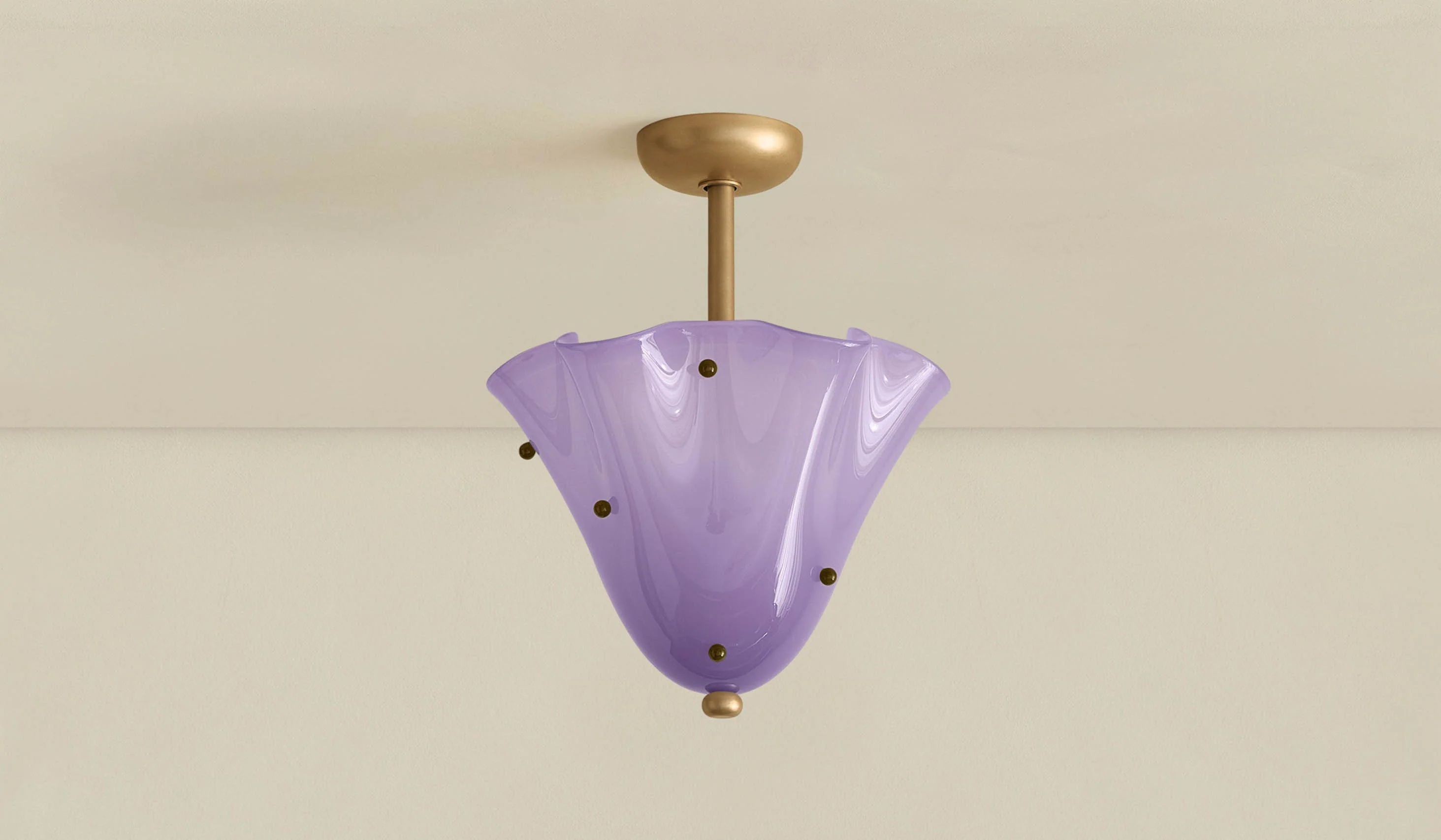 In Common With Blown Glass Fazzo Flush Mount with Dots - Image 156