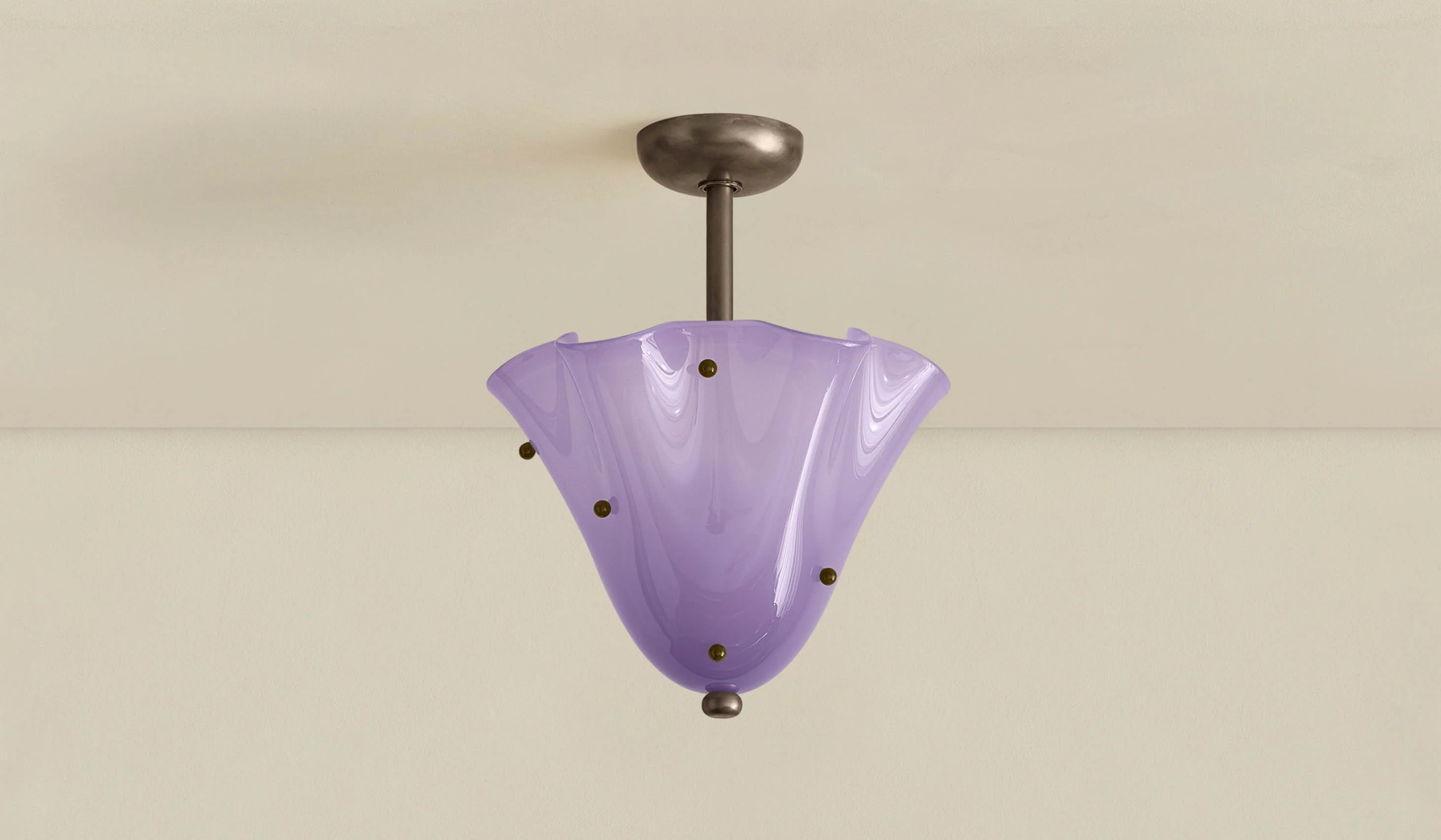 In Common With Blown Glass Fazzo Flush Mount with Dots - Image 161