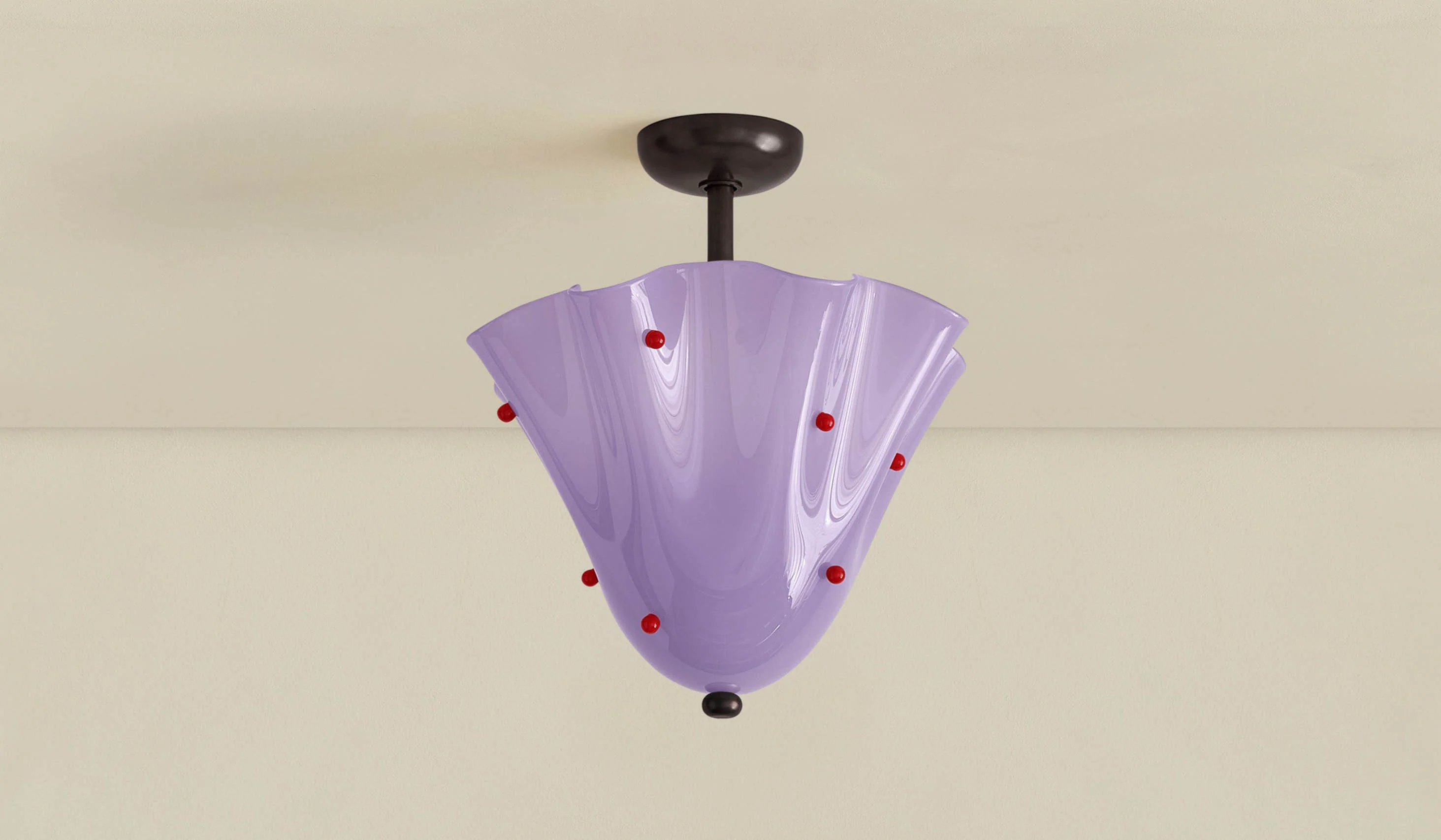 In Common With Blown Glass Fazzo Flush Mount with Dots - Image 163