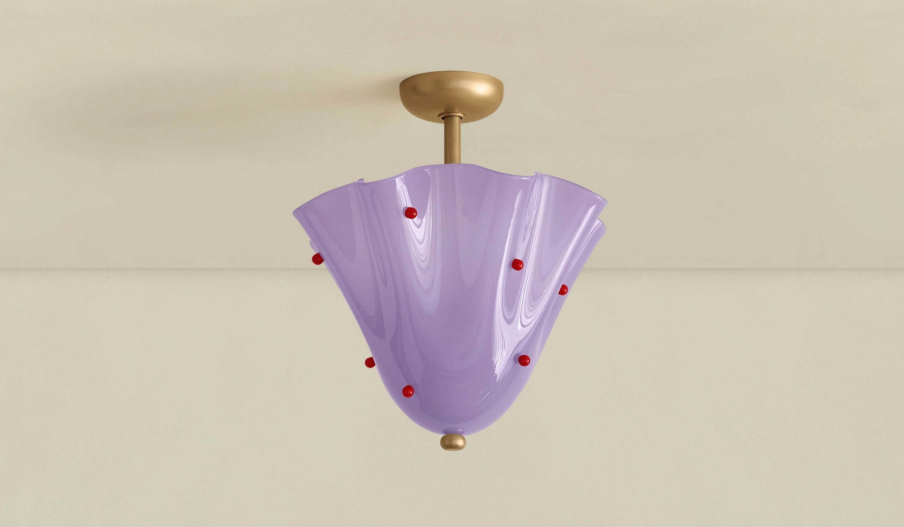 In Common With Blown Glass Fazzo Flush Mount with Dots - Image 164