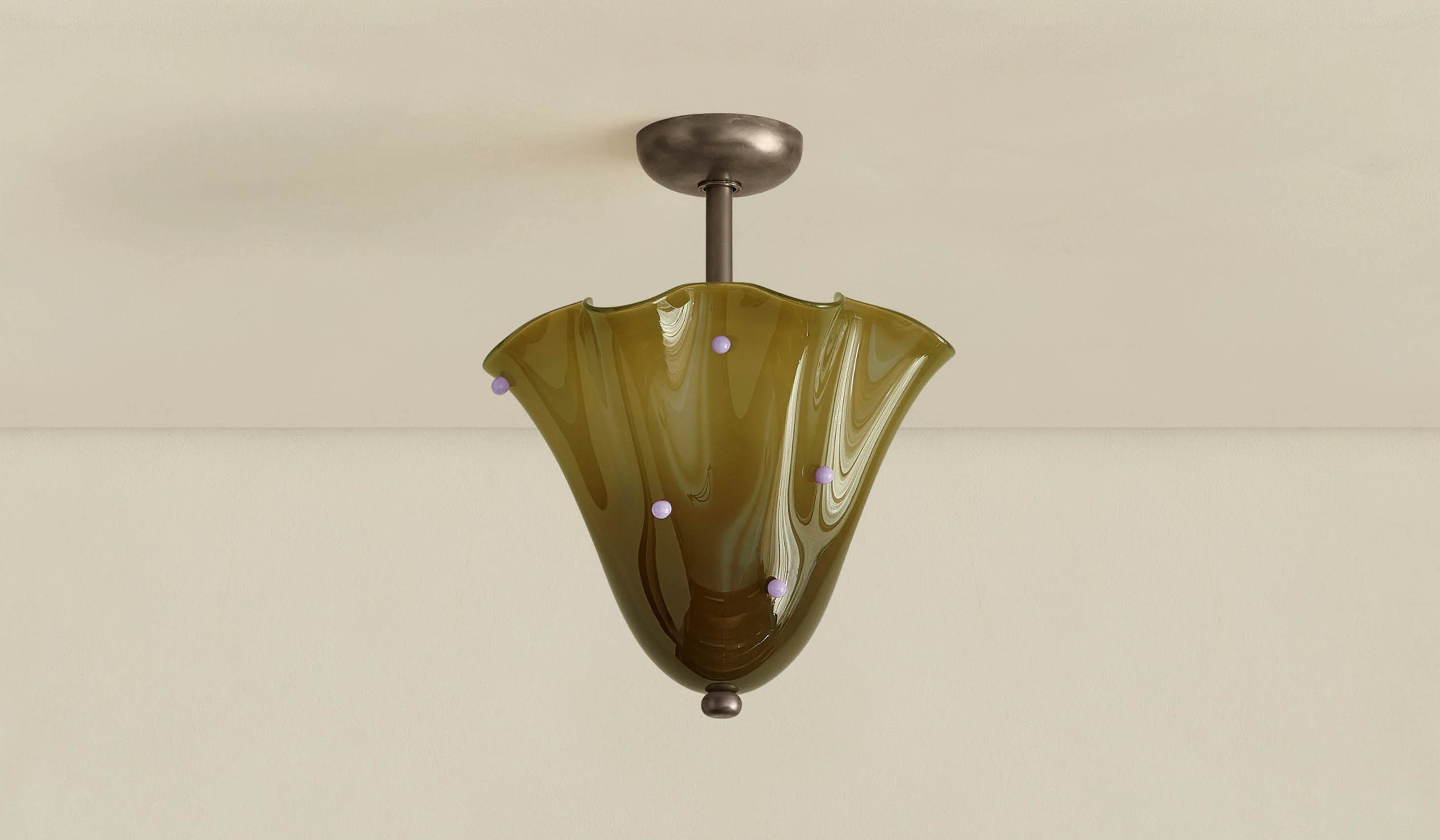 In Common With Blown Glass Fazzo Flush Mount with Dots - Image 56