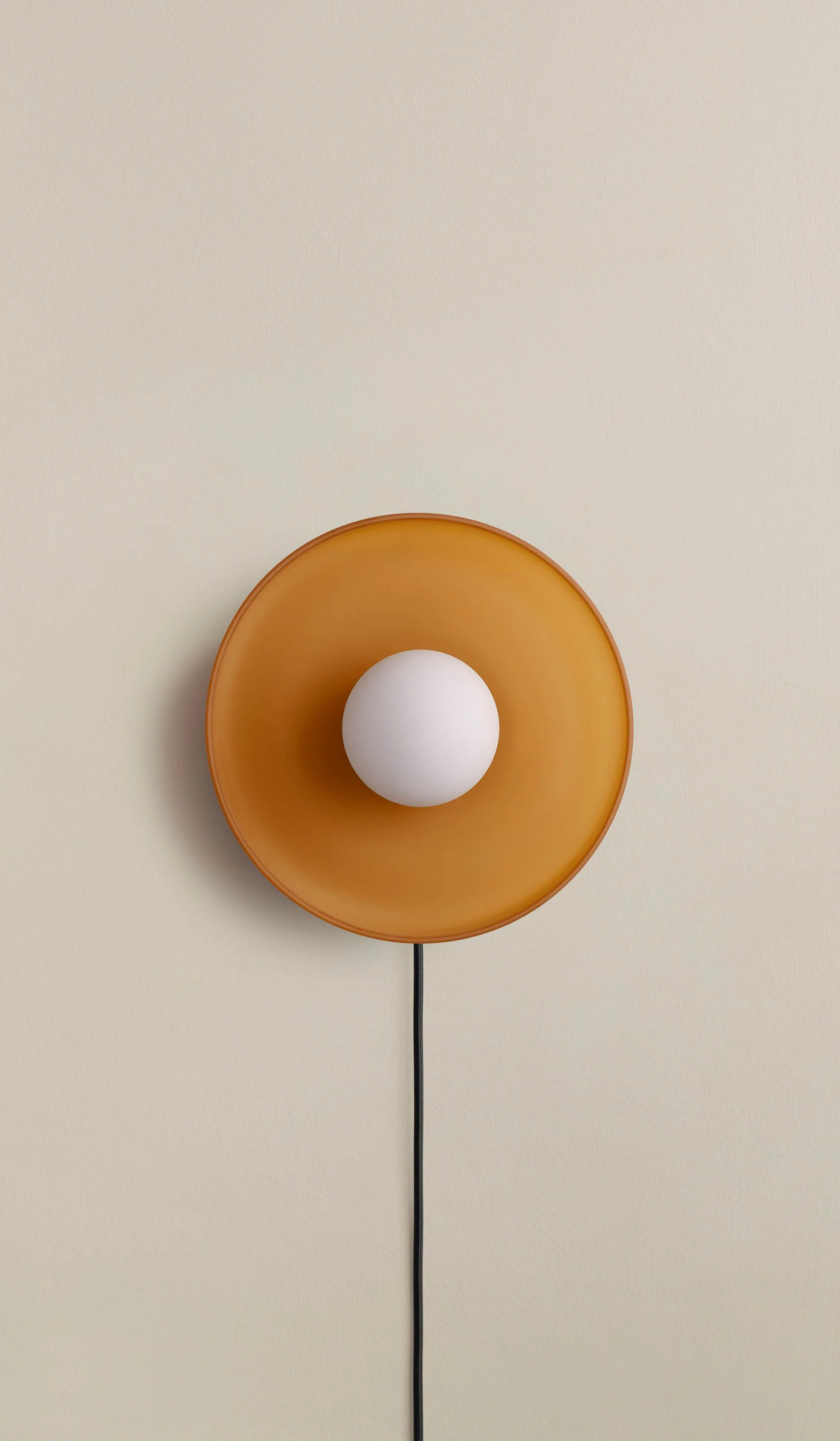 In Common With Sandblasted Amber Glass Disc Surface Mount - Image 5