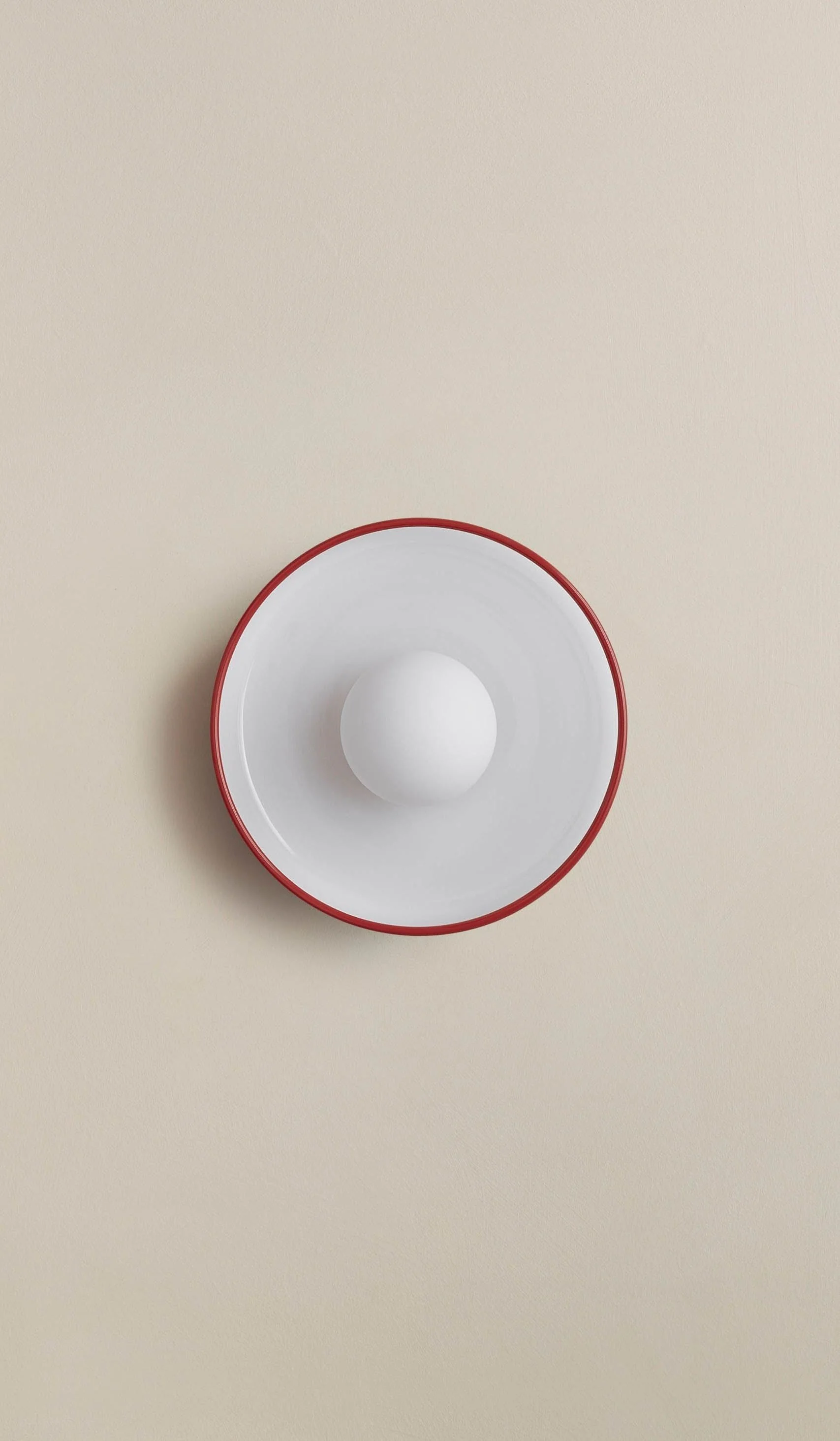 In Common With Opaline Glass Disc Surface Mount with Red Rim - Image 3