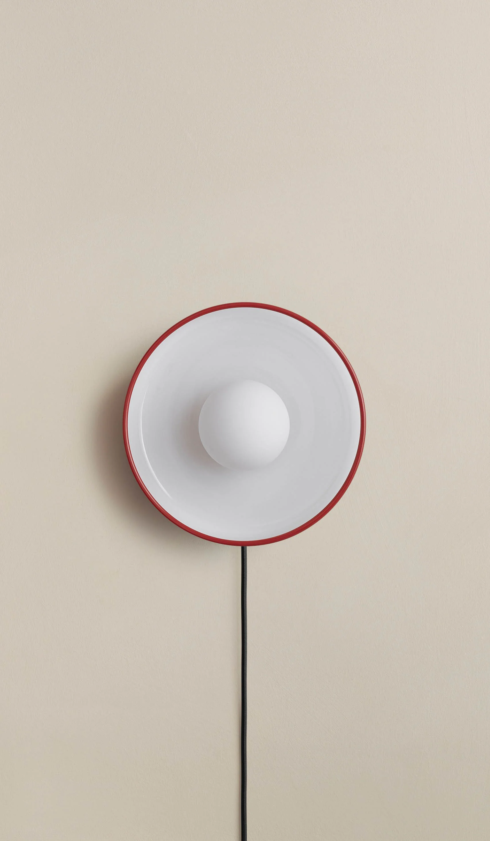 In Common With Opaline Glass Disc Surface Mount with Red Rim - Image 5