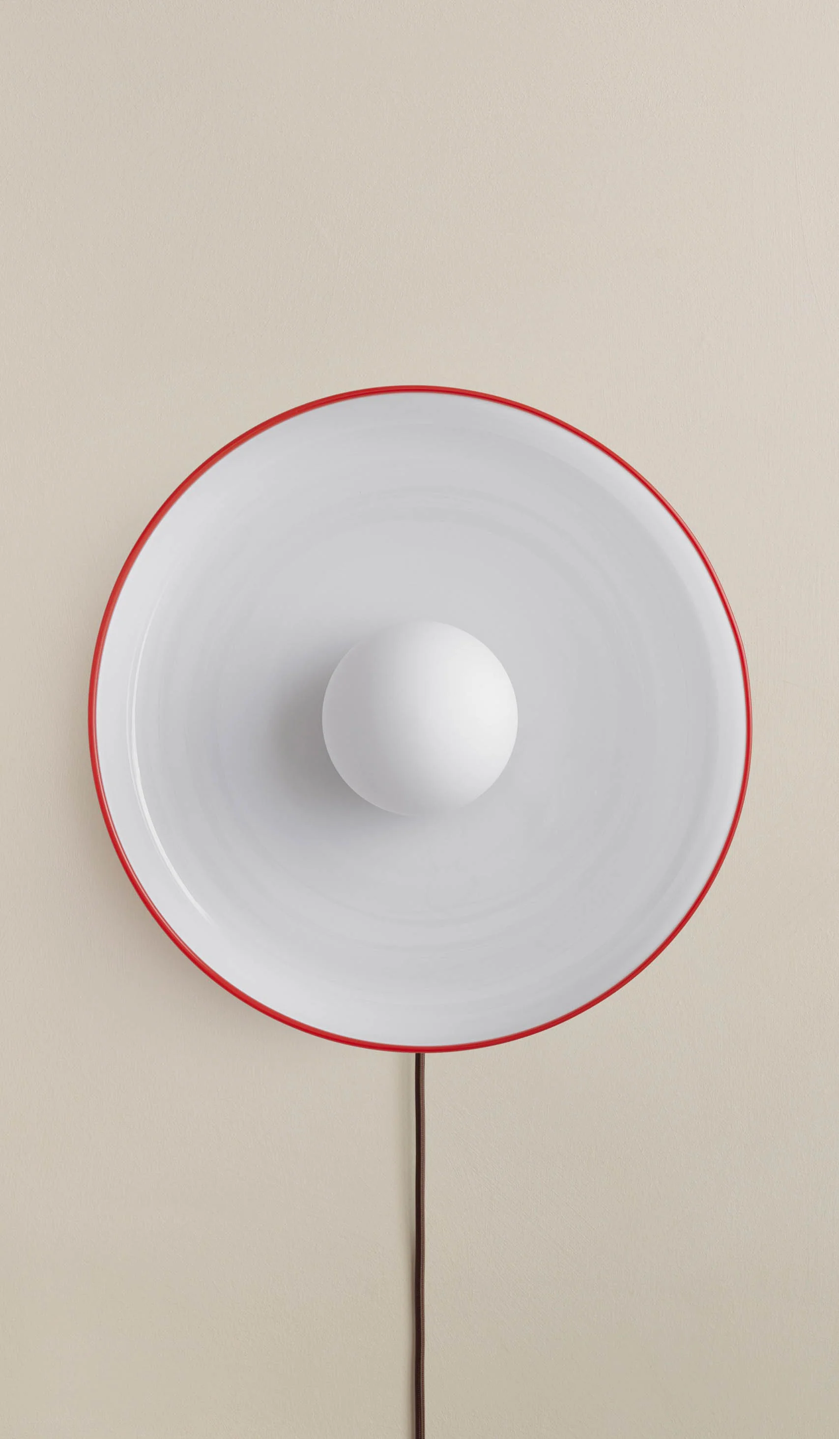 In Common With Opaline Glass Disc Surface Mount with Red Rim - Image 6