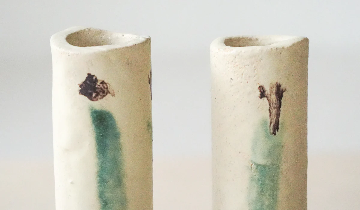 Jordan McDonald Pair of Cylinder Stem Vases - Image 11