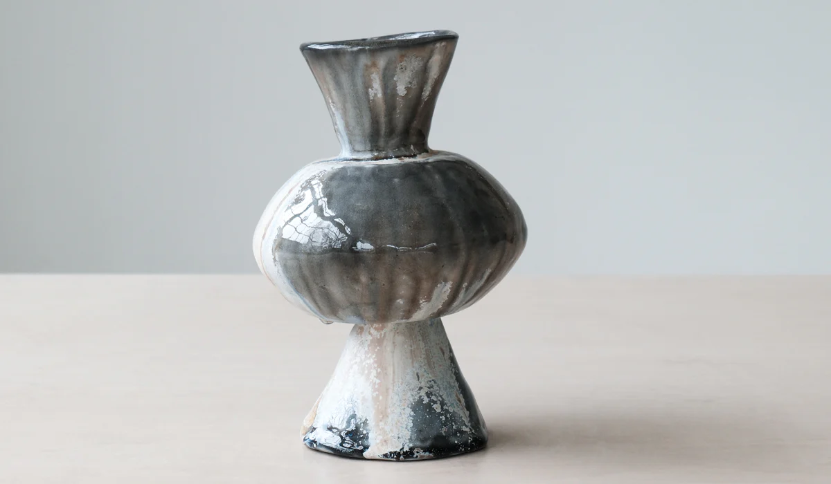 Mondays Soda Fired Bulge Vase No. 2 - Image 4