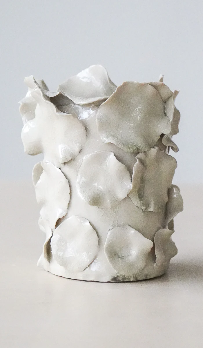 Nathalee Paolinelli White Petal Vase No. 13 - Image 6