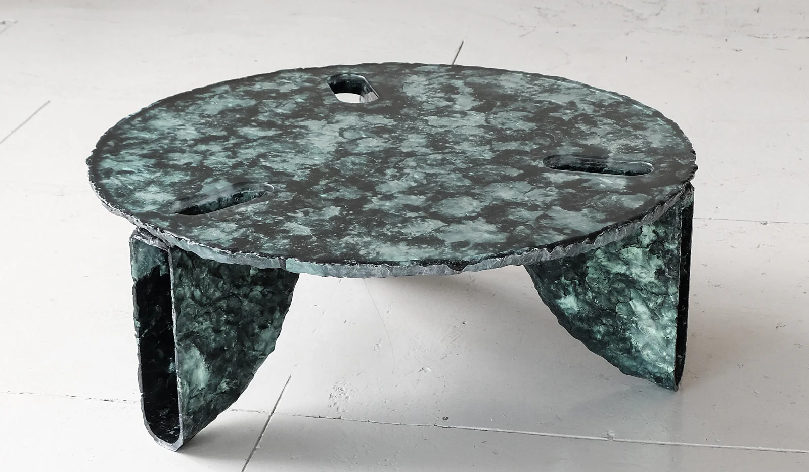 Ross Hansen Green Molded Coffee Table - Image 4