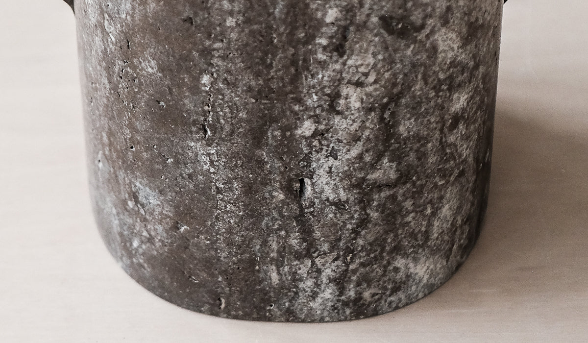 Studio Henry Wilson Black Travertine Surface Sconce Table Lamp - Image 7